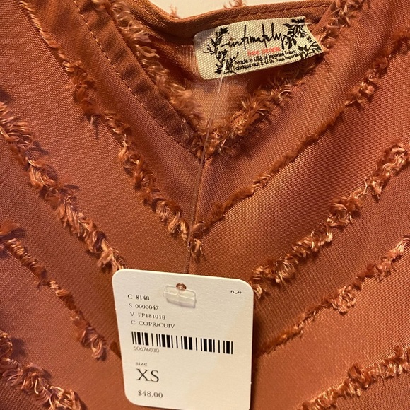 NWT Free People Intimately Fade Away Chevron Fringe Top, Size XS - Picture 6 of 9